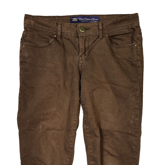 Divine Rights Of Denim Brown Skinny Jeans Zip Up Leg Womens 27 - Picture 5 of 7